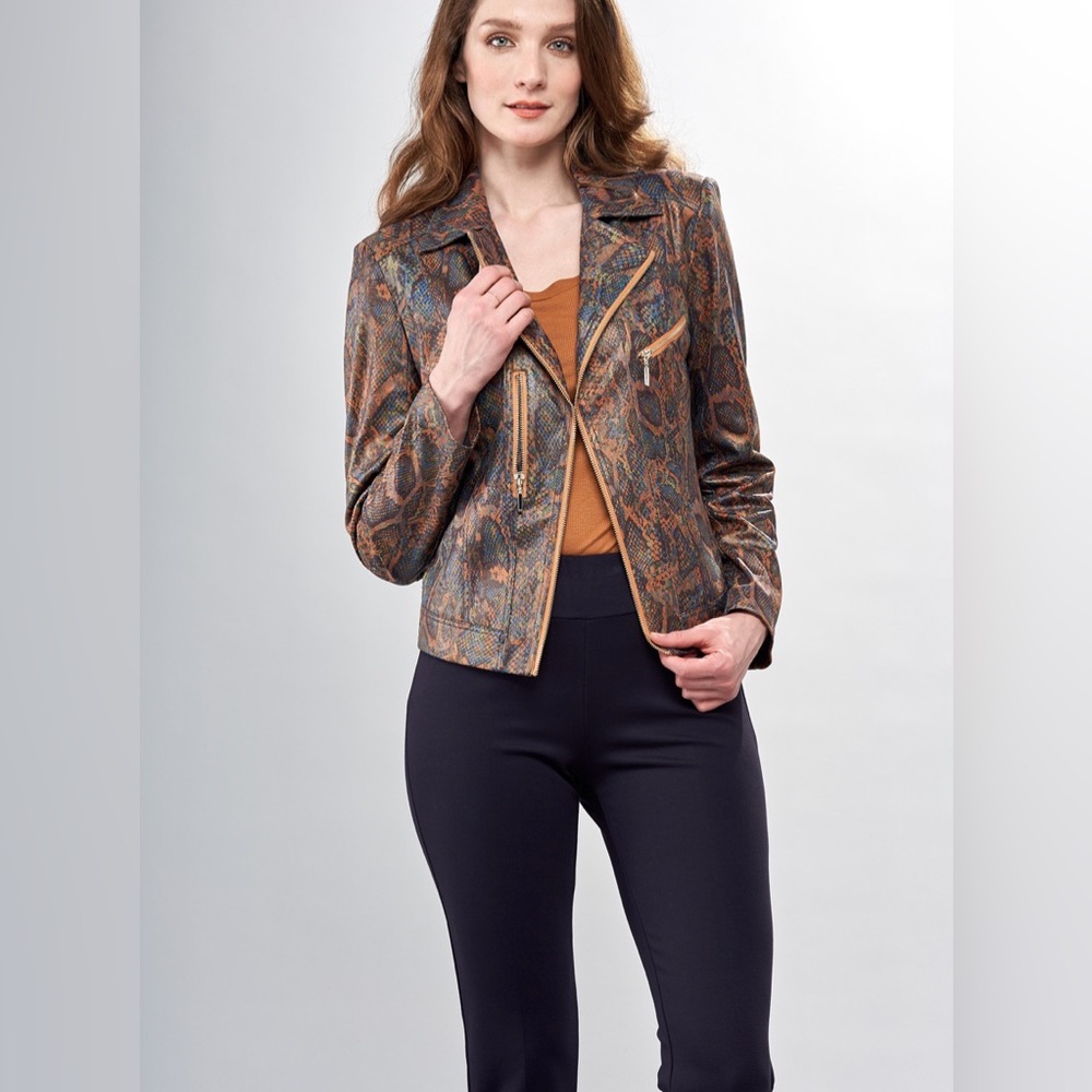 Insight New York Orange Python Vegan Leather Jack… - image 4